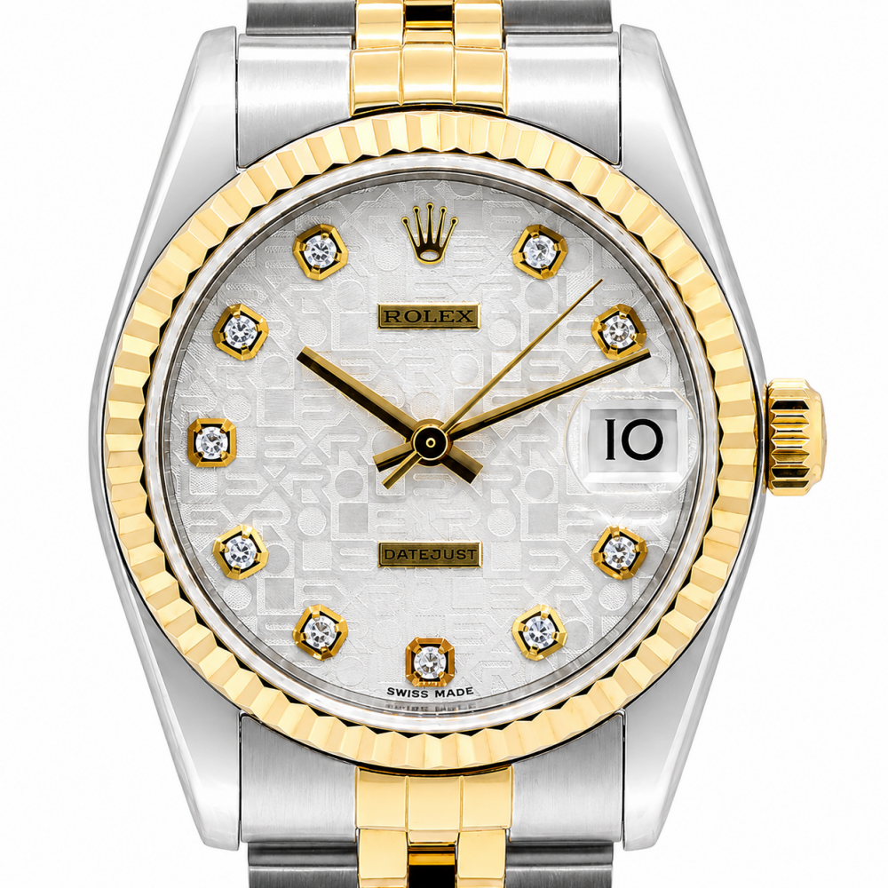 Rolex Datejust 31MM 68273 Factory White Diamond Dial Watch